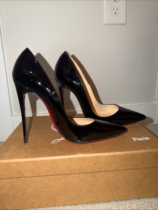 Christian Louboutin Shoes - Christian Louboutin Black Patent Leather Pointed-Toe Stiletto Heels